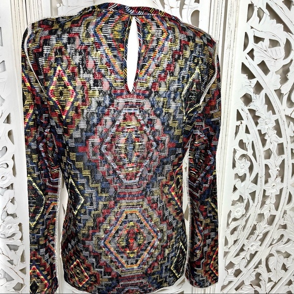 Aldomartins Cap Juluca A New Story Geometric Mesh Top - Picture 2 of 6